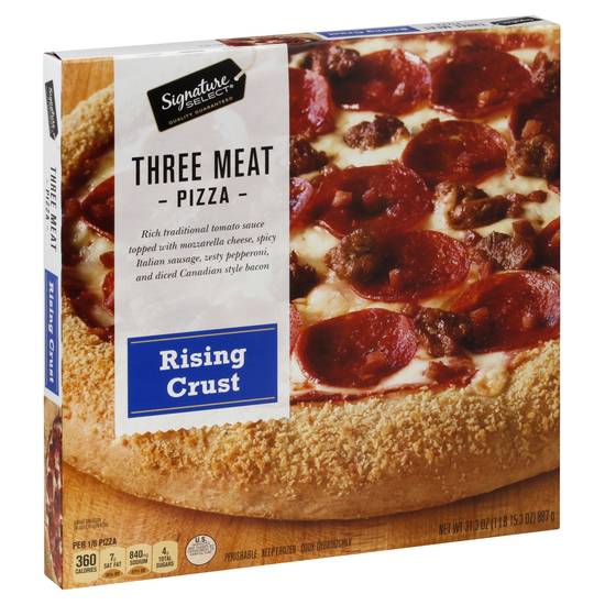Signature Select Rising Crust Three Meat Pizza (31.3 oz)