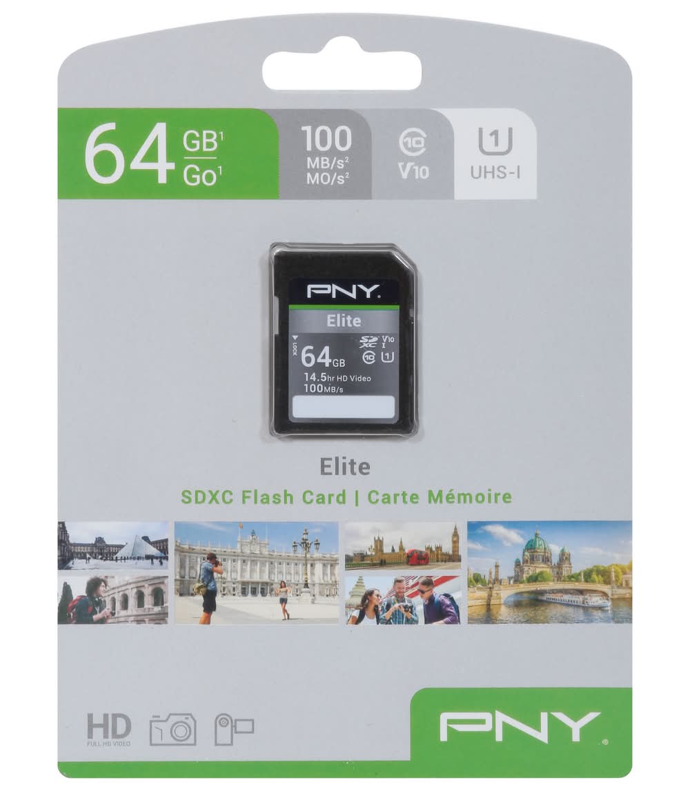 PNY Class 10 U1 V10 Sd - 64gb Elite (1.76 oz)