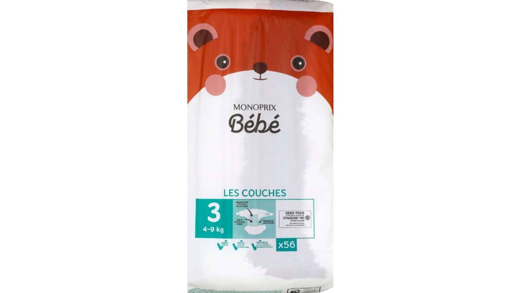 Monoprix Bébé Couches pour bébé (56 unités) (Taille 3)