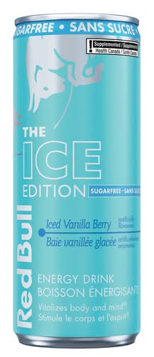 Red Bull The Ice Edition Boisson Énergisante Baie Vanillée Glacée Sans Sucre 250 Ml (Canette) / Red Bull Sugar-Free Energy Drink The Ice Edition Iced Vanilla Berry 250 ml (can)