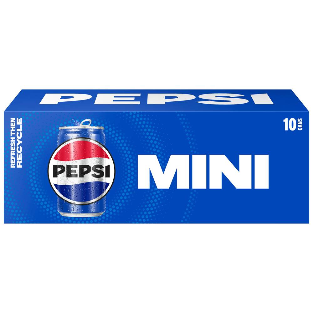 Pepsi Mini Little Big Taste Soda (10 ct, 7.5 fl oz)