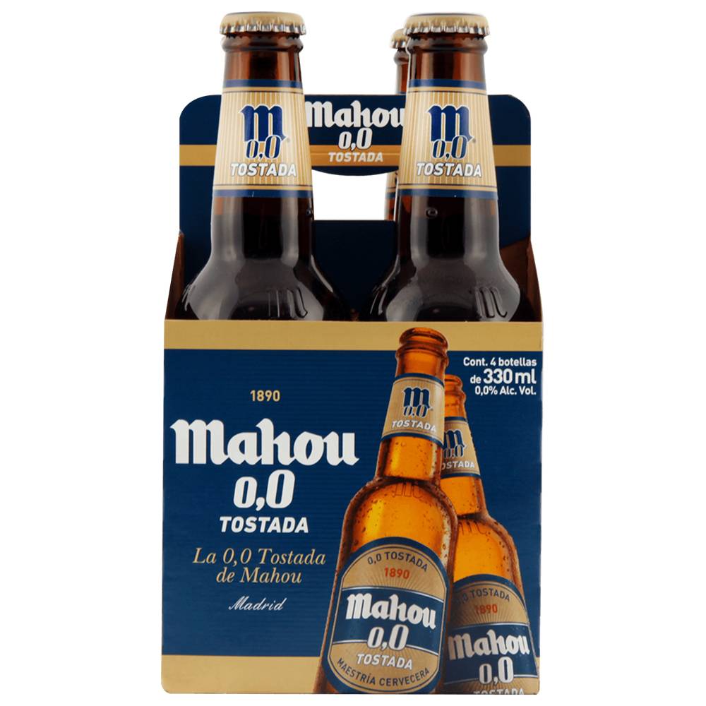 Mahou · Cerveza 0.0 tostada (4 x 330 ml)