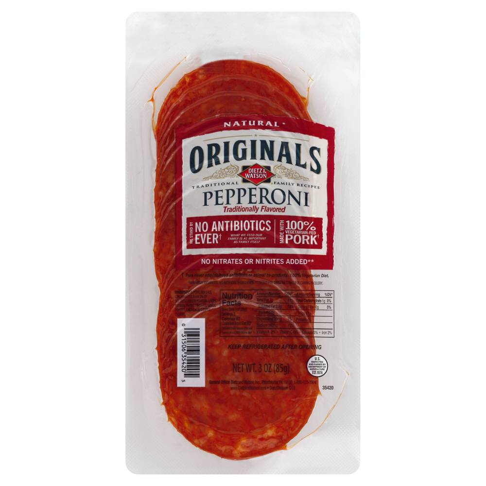 Dietz & Watson 100% Vegetarian-Fed Pork Pepperoni