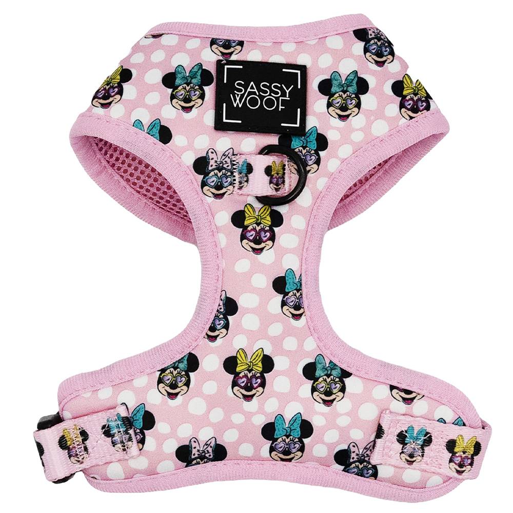 Sassy Woof Disney Minnie Mouse Dog Harness (Color: Pink, Size: Large)