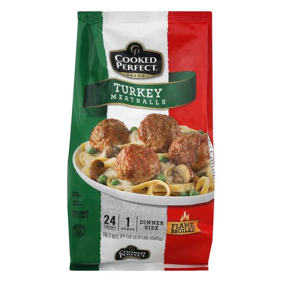 Cooked Perfect Turkey Meatballs (24 oz)