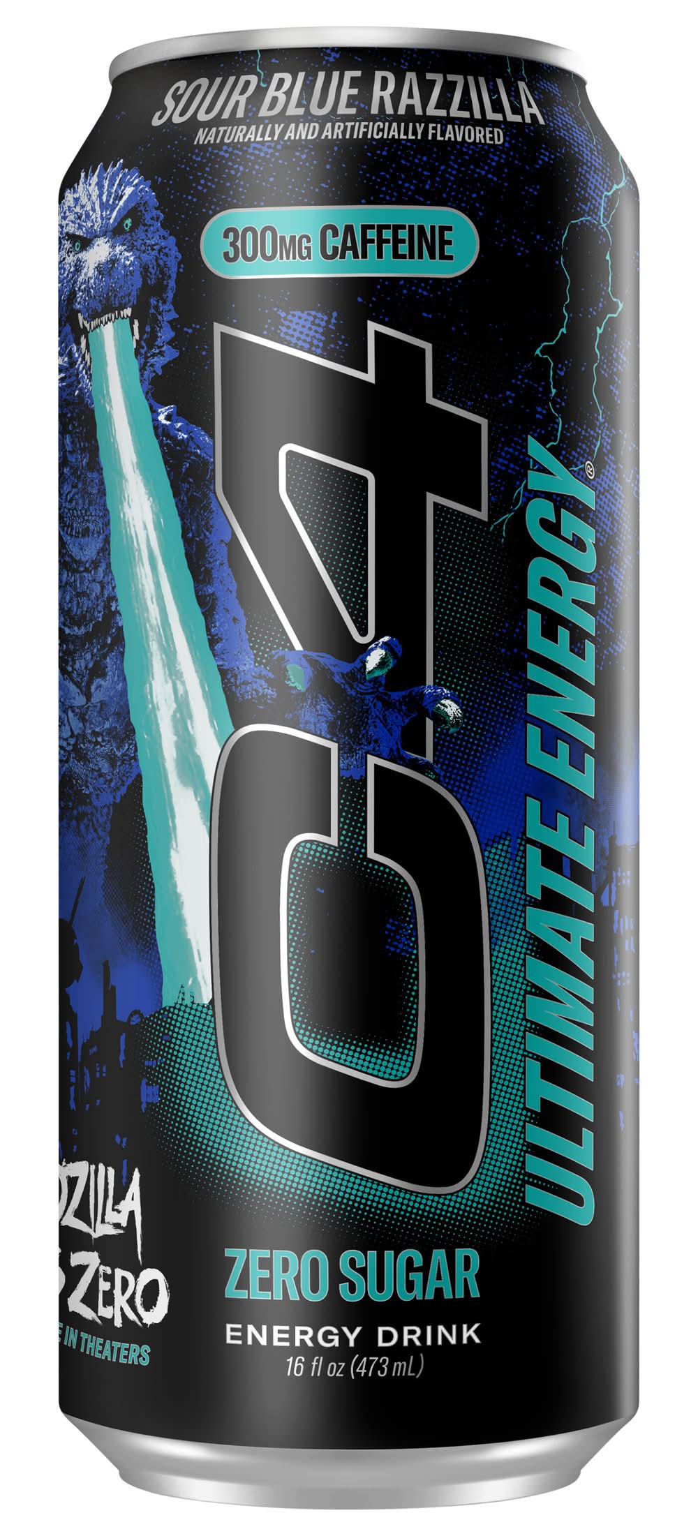 C4 Zero Sugar Ultimate Energy Drink, Sour Blue Razzilla (16 fl oz