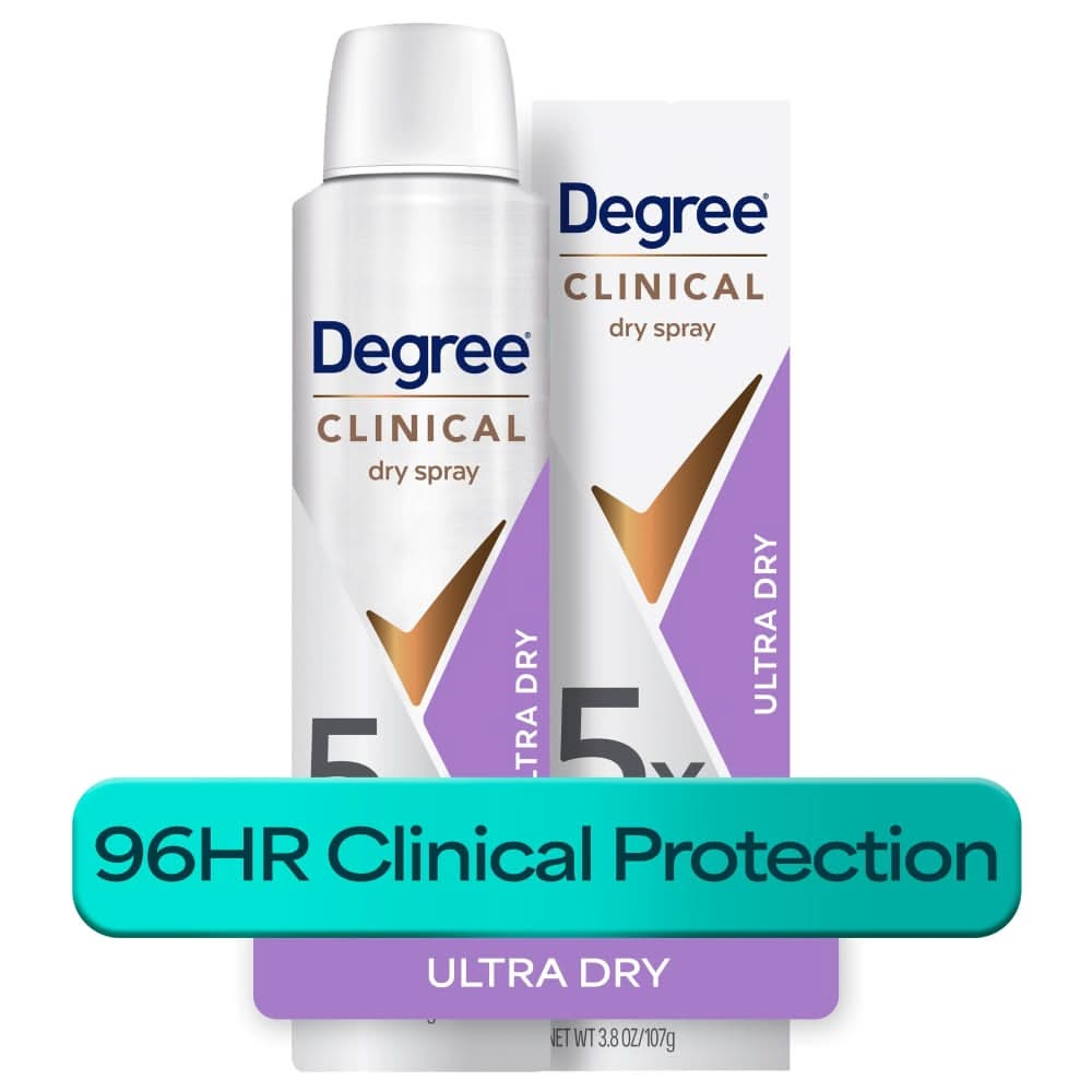 Degree Clinical Strength Antiperspirant Deodorant Ultra Dry Spray, Unisex (3.8 oz)
