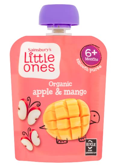Sainsbury's Little Ones Organic Apple & Mango 6+ Months Baby Food (70g)