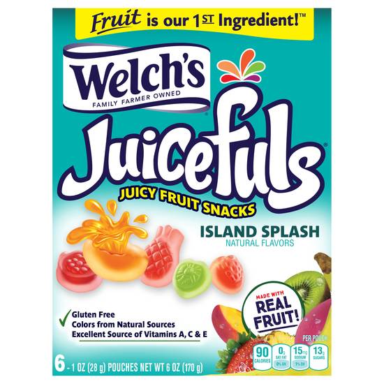 Welch's Juicefuls Island Splash Fruit Snacks (6 x 1 oz)