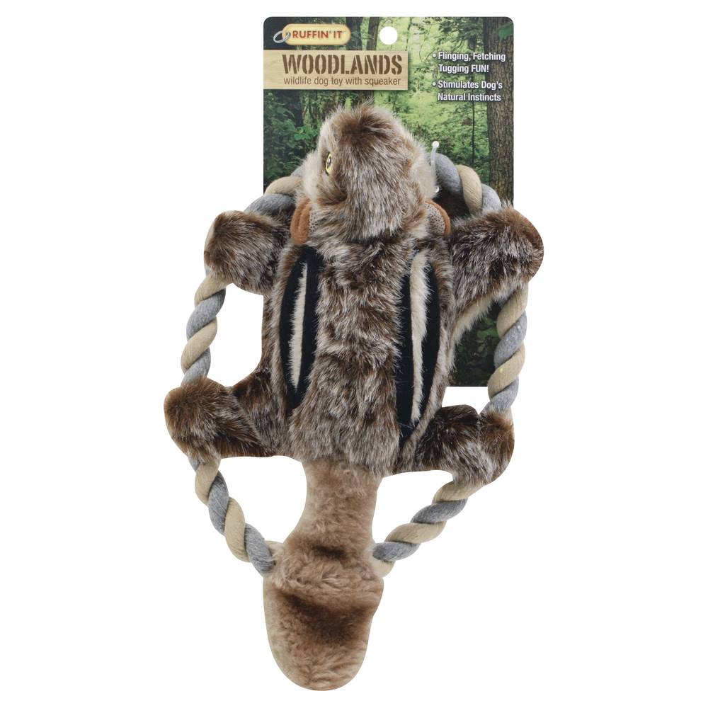 Ruffin' It Woodlands Wildlife Dog Toy With Squeaker (4.48 oz)