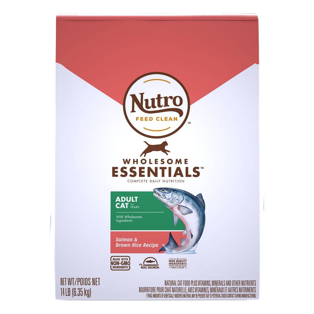 Nutro Wholesome Essentials ™ Adult Dry Cat Food - Natural, Salmon & Brown Rice (Flavor: Salmon & Brown Rice, Color: Assorted, Size: 14 Lb)