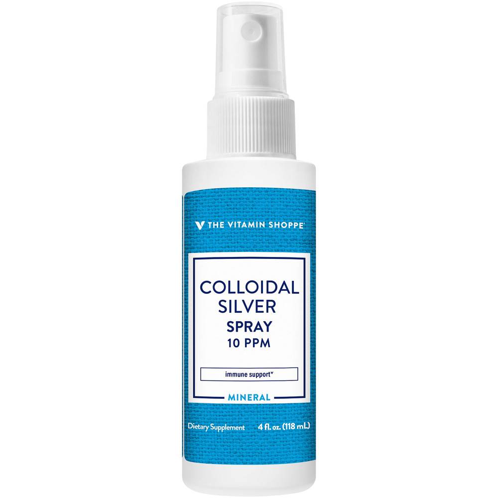 The Vitamin Shoppe Colloidal Silver Spray 10 Ppm Immune Support