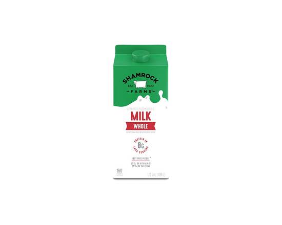 Order Shamrock Whole Milk Half Gallon food online from Chevron Extramile store, Antioch on bringmethat.com