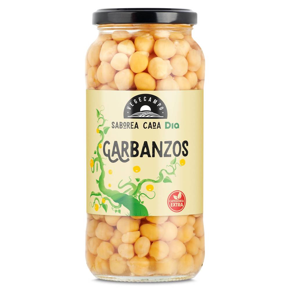 Garbanzos Cocidos Extra Vegecampo De Dia Frasco 400 G