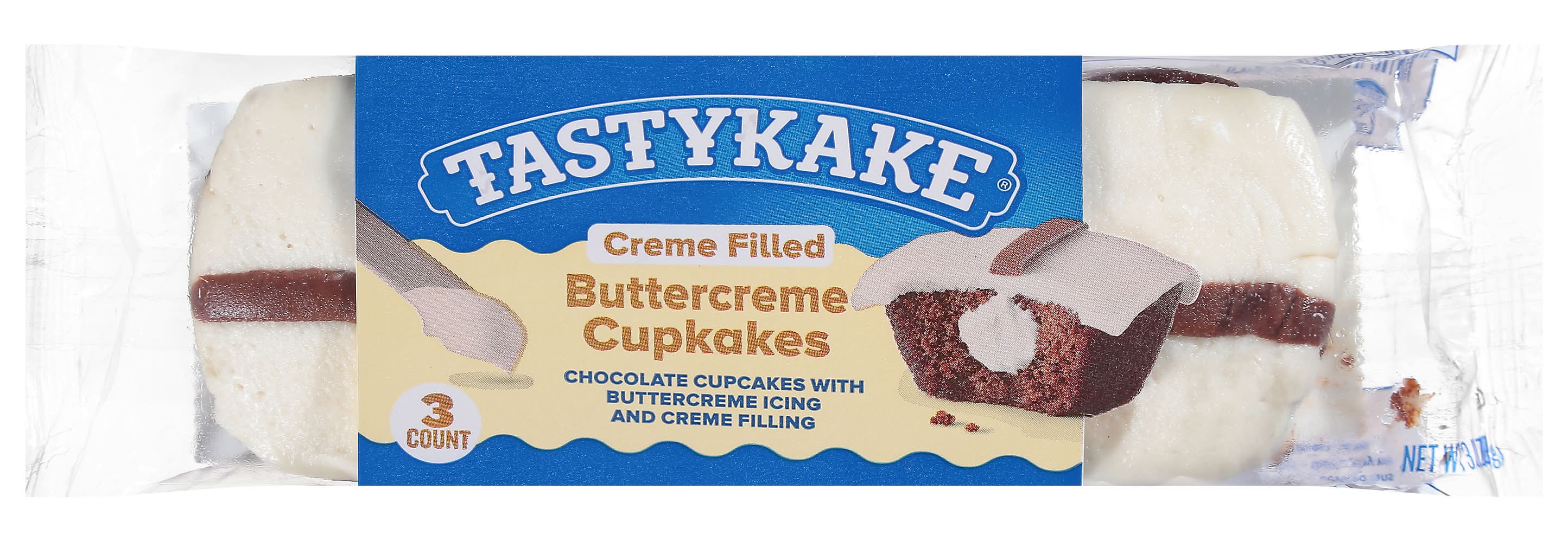 Tastykake Buttercream Iced Chocolate Cupkakes (3.5 oz, 3 ct)