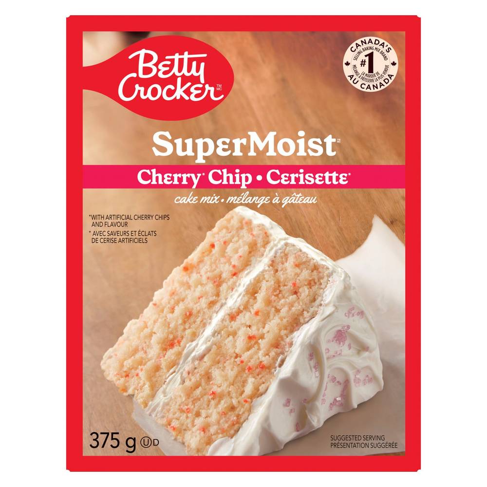 Betty Crocker Super Moist Chip Cake Mix, Cherry (375 g)