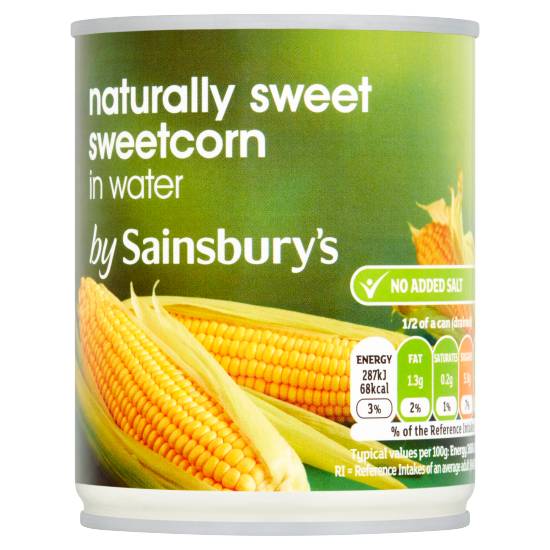 Sainsbury's Naturally Sweet Sweetcorn in Water (198g)