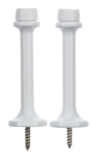 ACE 3 In. W Metal White Rigid Door Stop Mounts To Door And Wall 1/8 In.