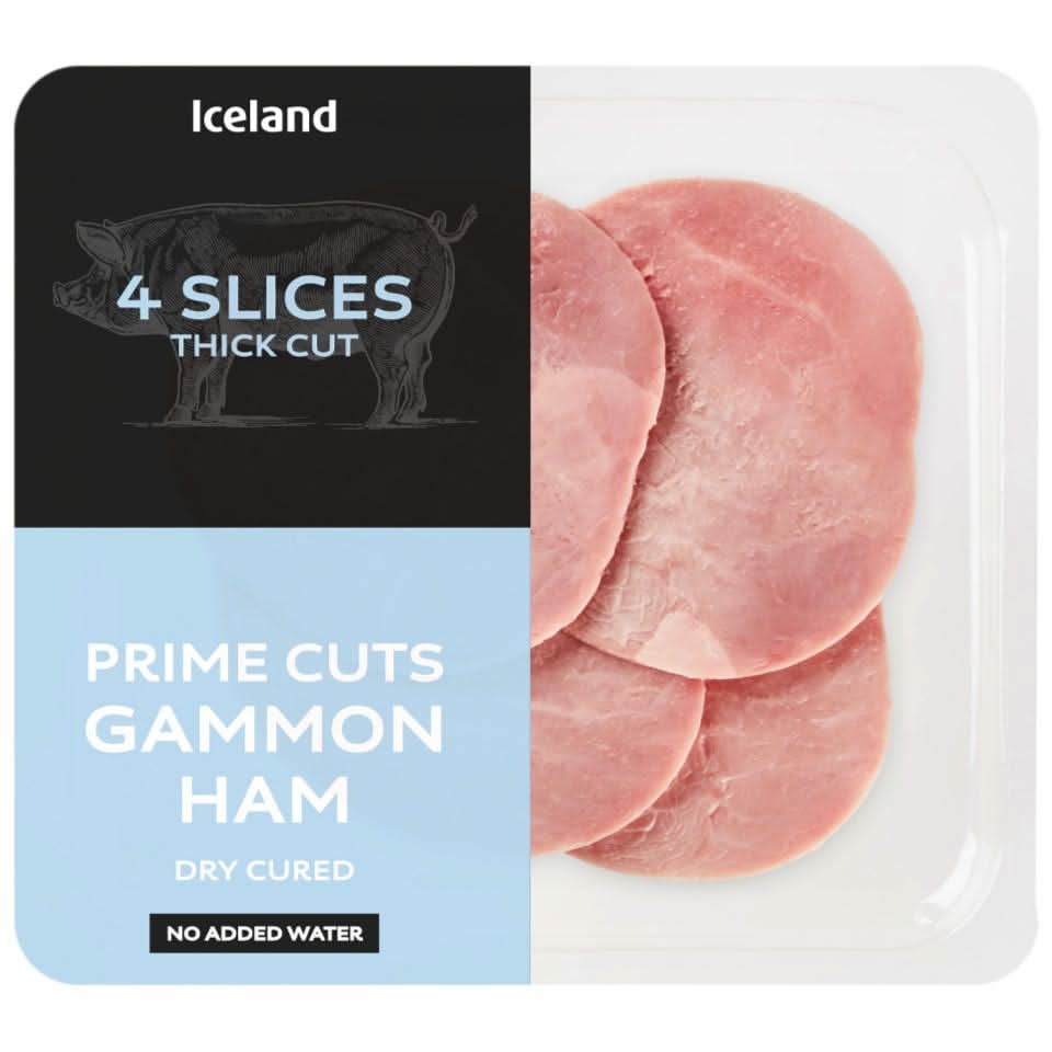 Iceland Sliced Thick Gammon Ham (4 pack)