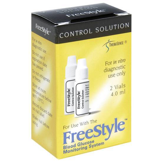 Freestyle Blood Glucose Monitoring System 2 Vials/4 ml