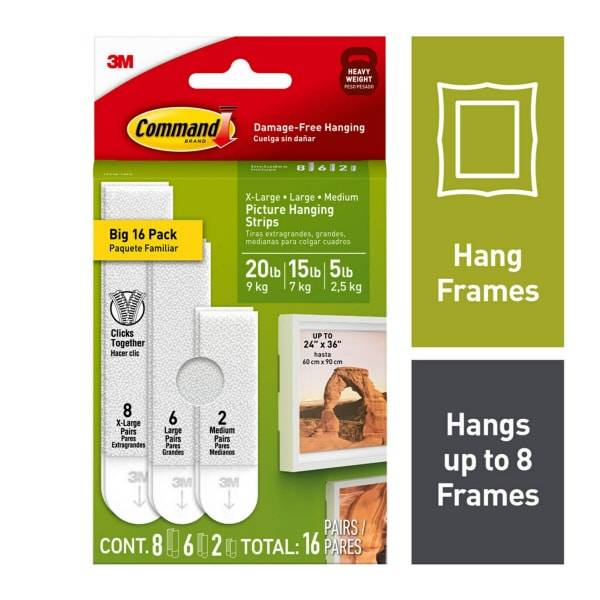 Command White Picture Hanging Strips