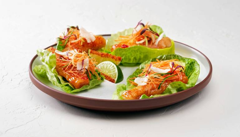 Vegan Angry Tofu Lettuce Wraps