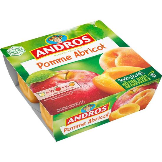 Compote pomme abricot ANDROS 4 pots - 100g