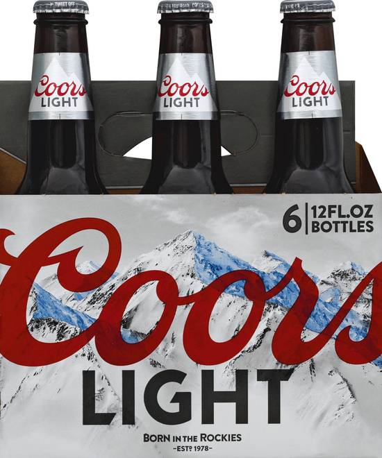 Coors Light Born in the Rockies Lager Beer (6 pack, 12 fl oz)
