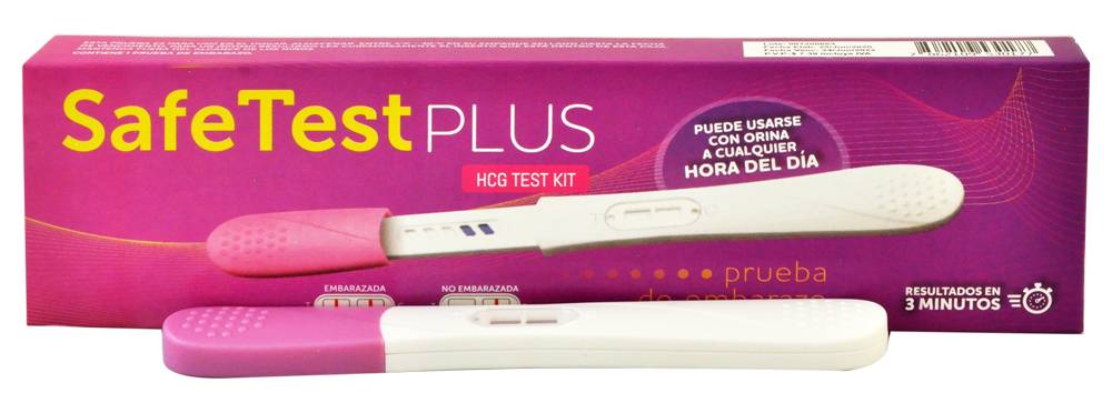 SAFE TEST PLUS PRUEBA EMBARAZO CAJ*1