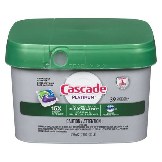 Cascade Platinum Actionpacs Fresh Scent (39 ea)