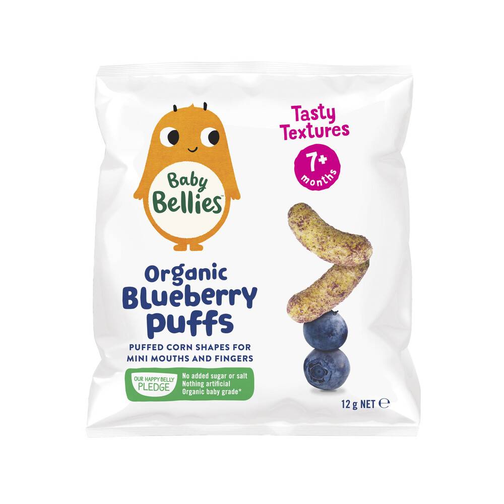 Baby Bellies Organic Blueberry Puffs 7+ Months 12 Gram