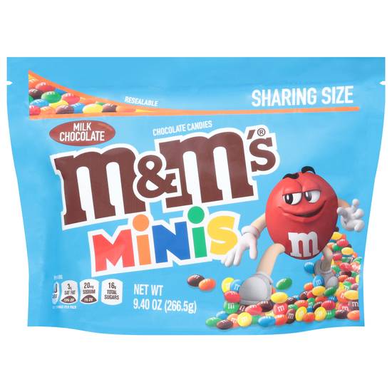 M&M's Minis Milk Chocolate Chocolate Candies Sharing Size.