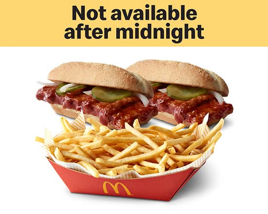 2 McRib and Basket of Fries Bundle