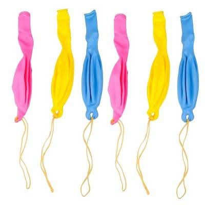 Spritz Punch Balloons, Yellow-Blue-Pink (6 ct)