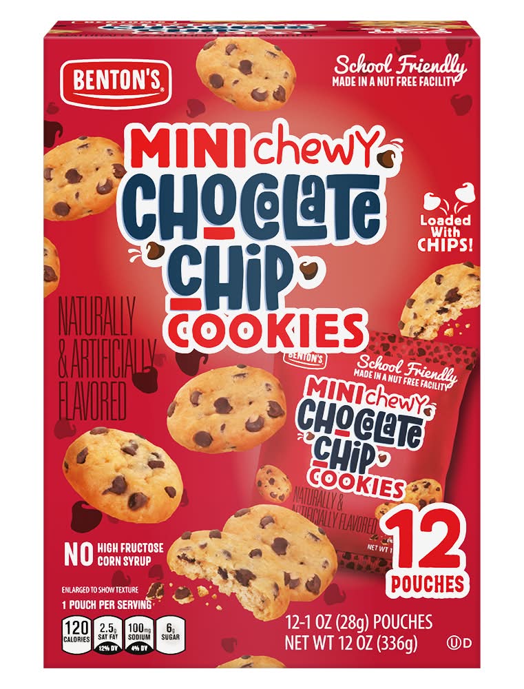 Benton's Mini Chewy Cookies, Chocolate Chip (12 x 1 oz)