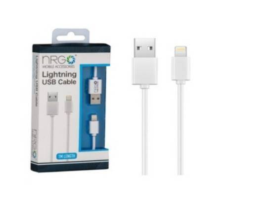 NRG iPhone Lightning To USB Charging Sync Cable (1M)
