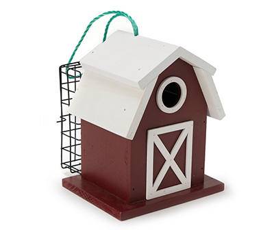 Real Living Red Barn Suet Cake Holder Bird House