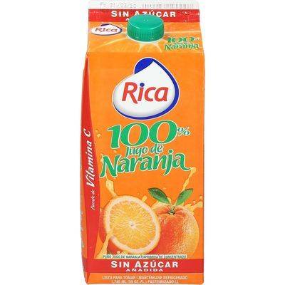 RICA Jugo Naranja 100% S/A 64oz (AP)