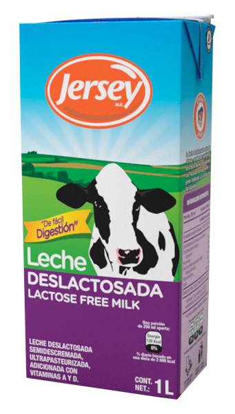 Jersey · Leche semidescremada deslactosada (1 L)