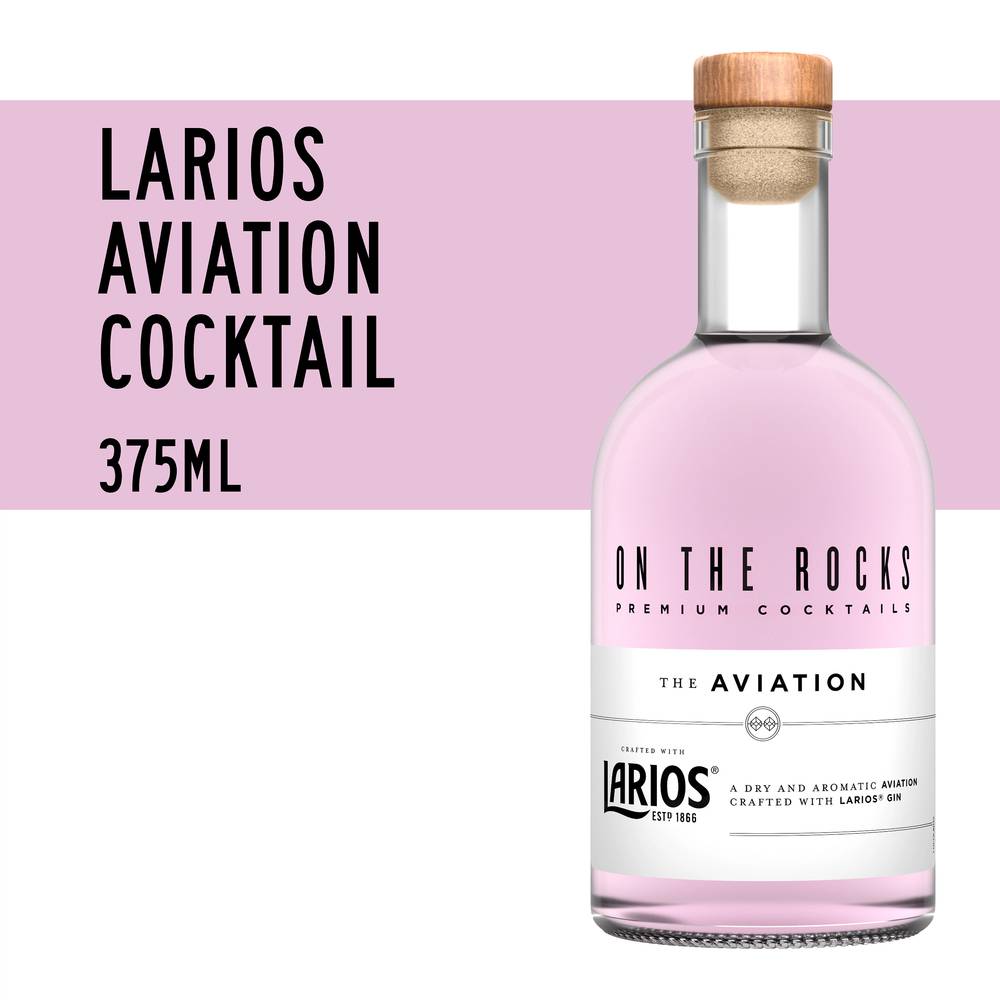 On the Rocks Larios Gin Aviation Cocktail (375 ml)