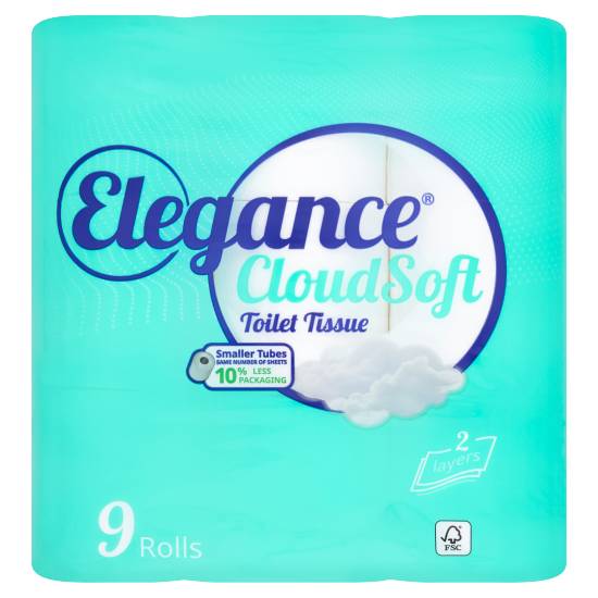 Elegance Cloud Soft Toilet 2ply Tissue Rolls (96mm x 110mm)