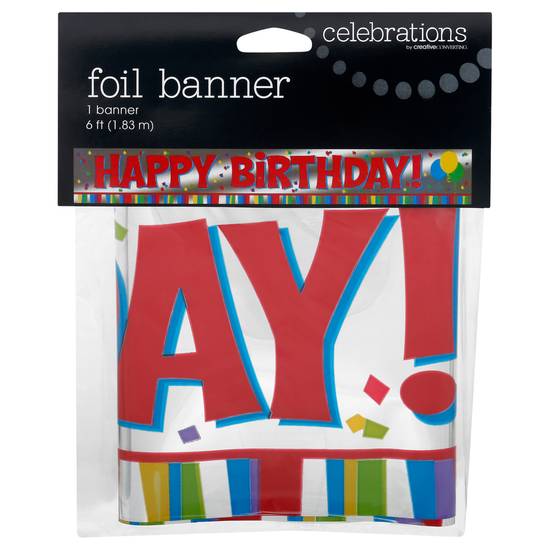 Celebrations Happy Birthday Foil Banner