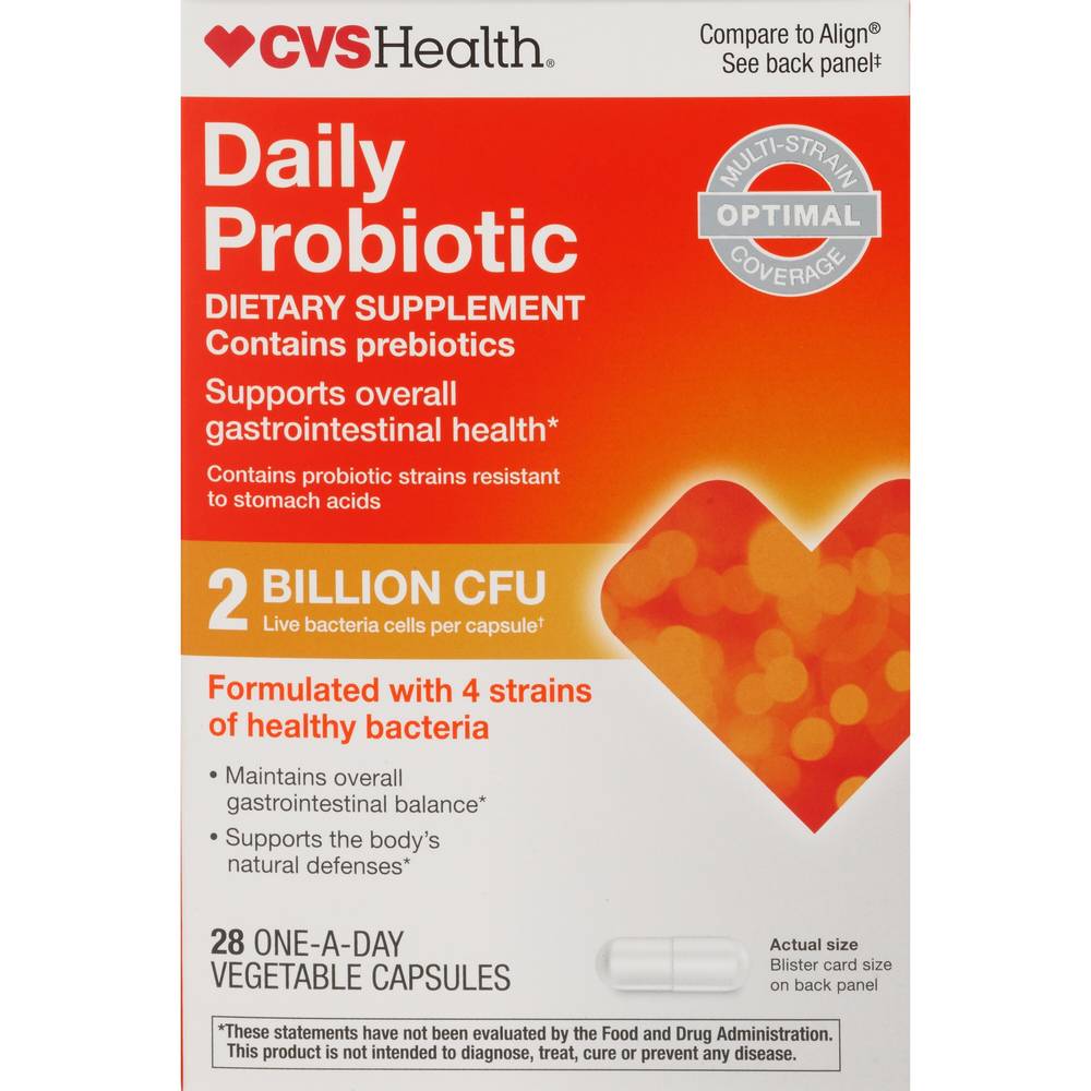 Cvs Health Daily Probiotic Capsules, 28 Ct