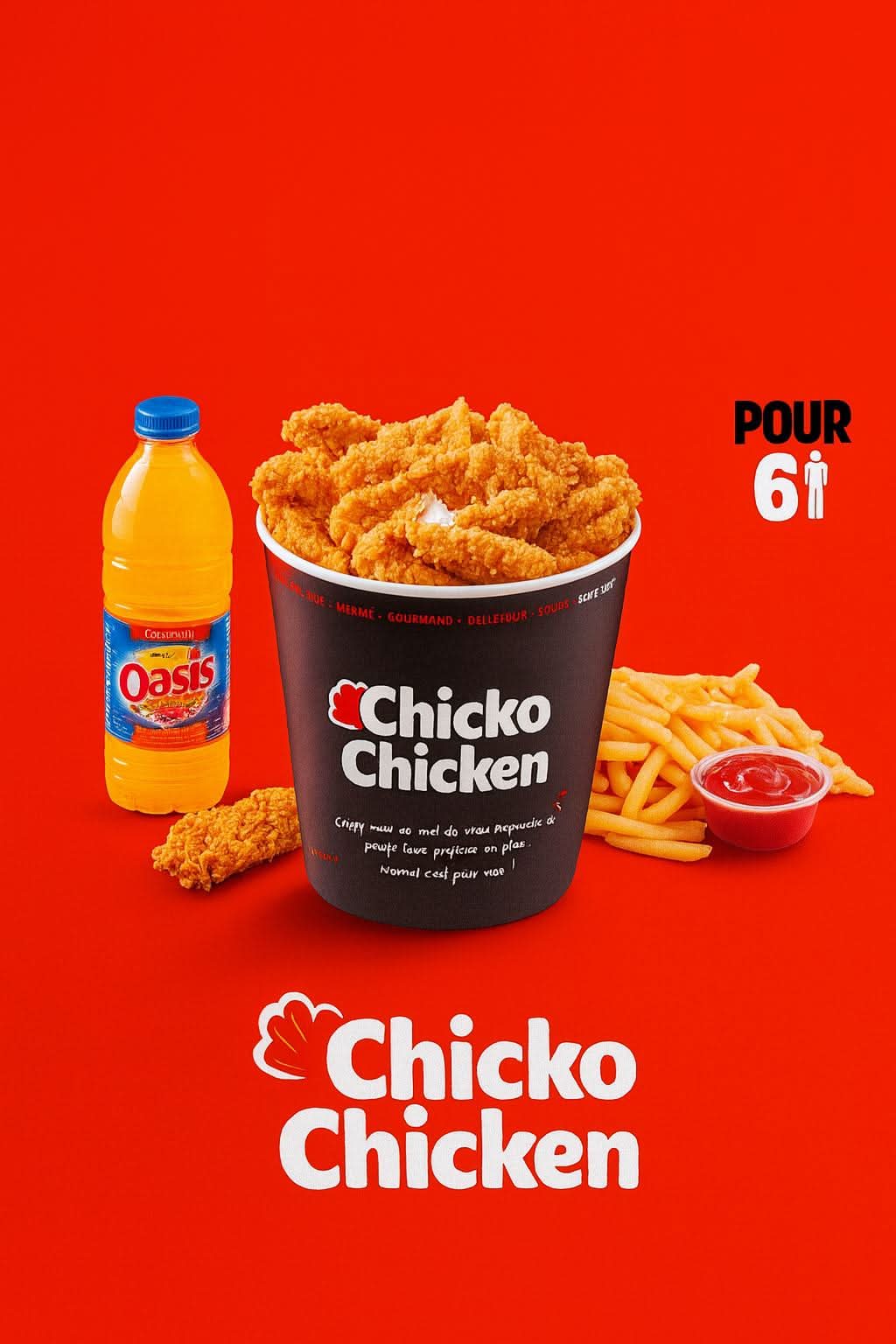 Menu Chicko Bucket 6 personnes