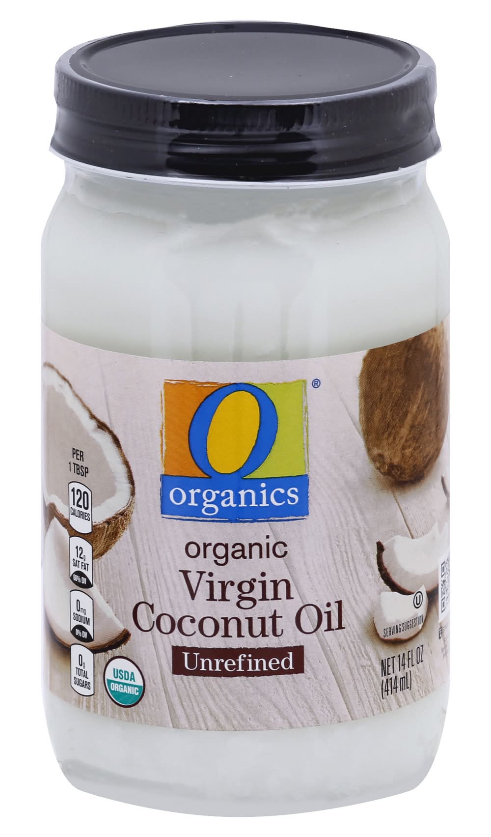 O Organics Unrefined Organic Virgin Coconut Oil (14 fl oz)