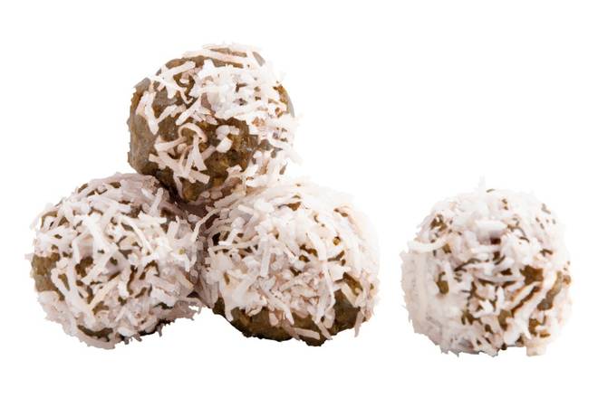 Chocolate Plant Protein Bites with Coconut Flakes