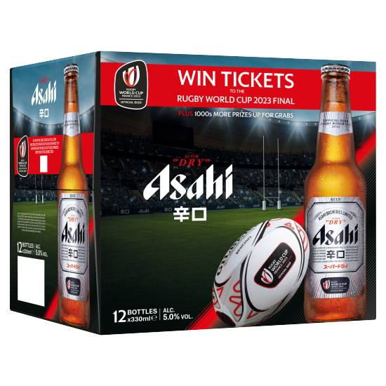 Asahi Super Dry Beer (12 ct, 330 ml)