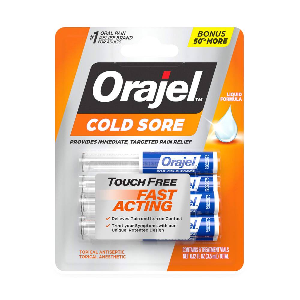 Orajel Cold Sore Opical Antiseptic/Anesthetic Treatment (4 ct)