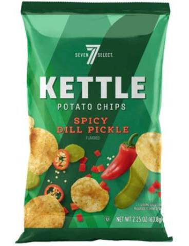 7 Select Kettle Chips Spicy Dill Pickle 2.25oz