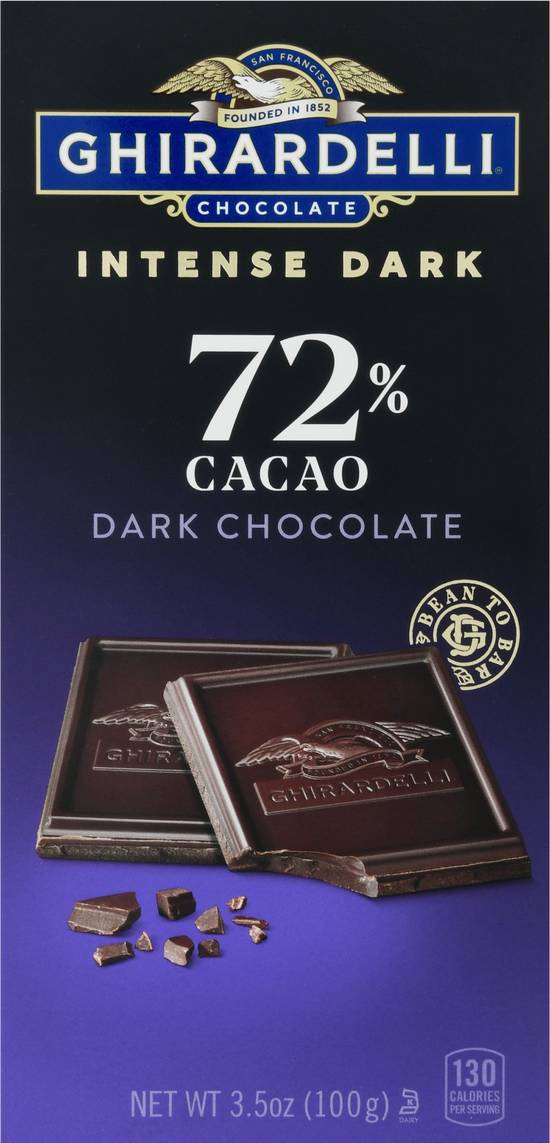 Ghirardelli 72% Cacao Intense Dark Chocolate (3.5 oz)